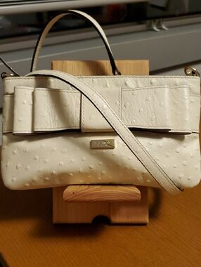 kate spade Cream Textured Bow Crossbody Nwot